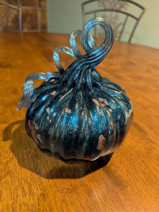 Blue Aventurine Pumpkin with Sassy stem