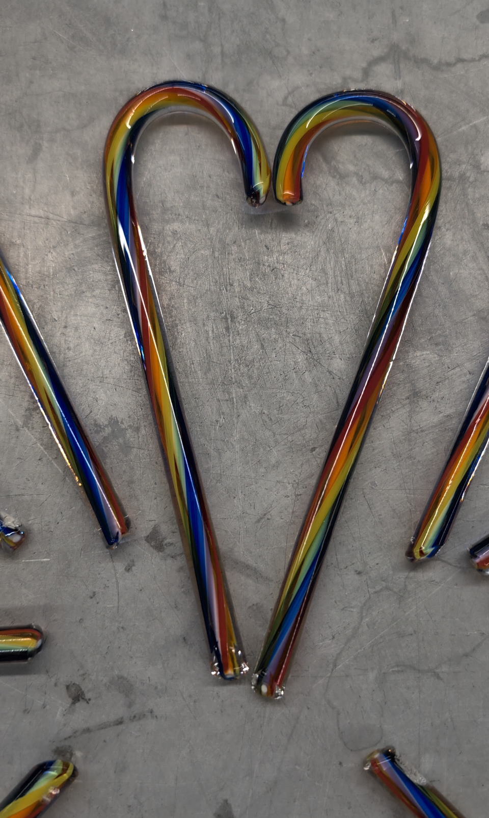 4 for $50 Rainbow Glass Candycanes